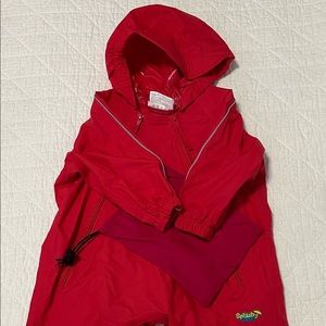 Splashy Brand One-piece Rain-suit (Red)